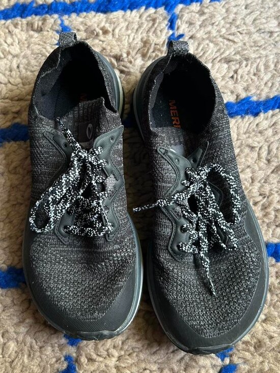 Merrell Shoes - Merrell super lightweight mag-9 vibram black knit trail hiking running shoes